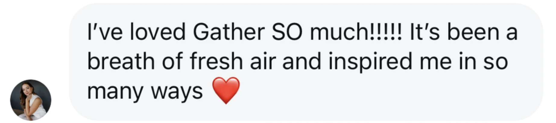 A message from a Gather member