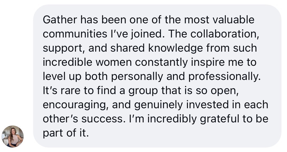 A message from a Gather member